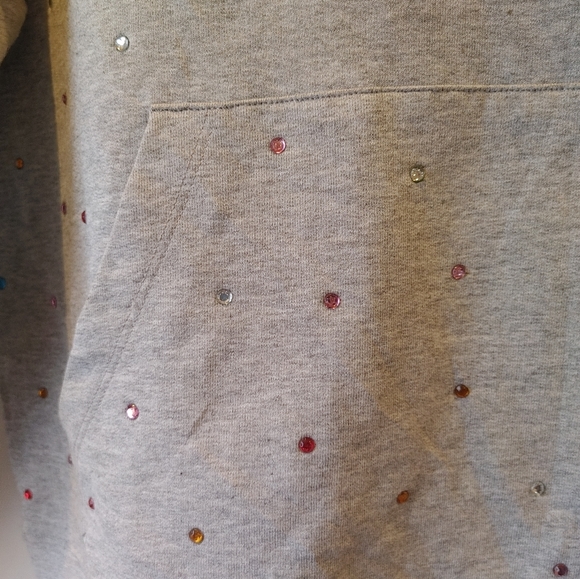 Terez Pima Cotton Studded Hooded Sweatshirt Size Small - Picture 10 of 11